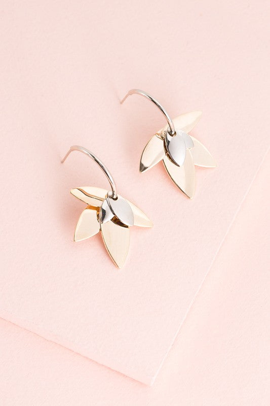 Lotus Hoop Earrings