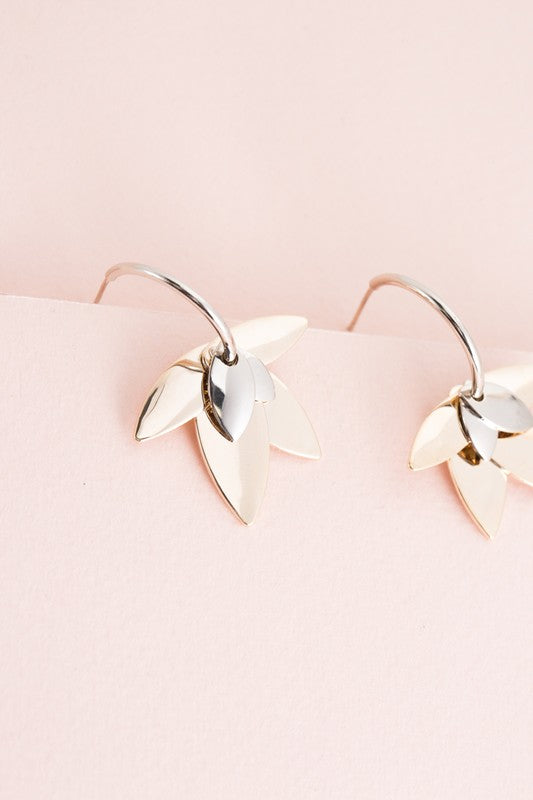 Lotus Hoop Earrings