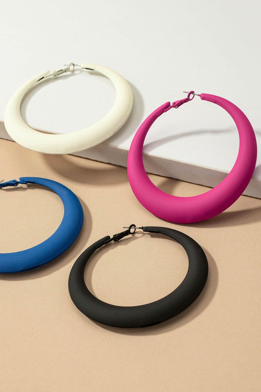 Pretty Boss Hoop Earrings (Multiple Colors)