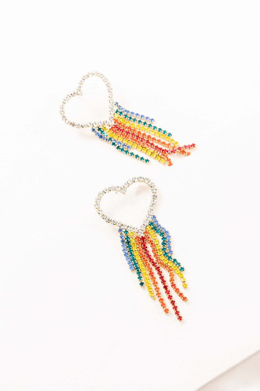 Rainbow Heart Earrings