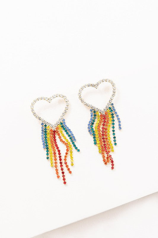 Rainbow Heart Earrings