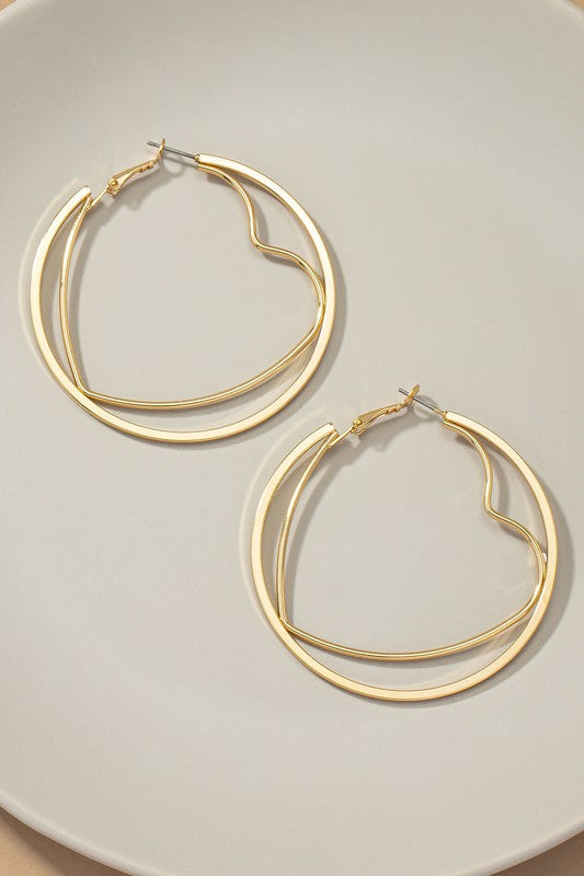 Heart Hoop Earrings