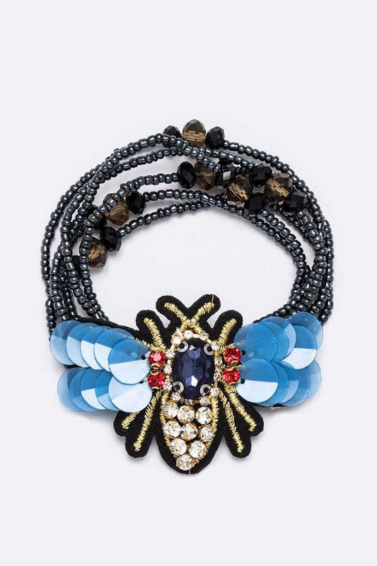 Queen Bee Beaded Bracelet