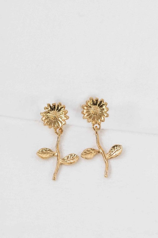 Sunflower Dangle Earrings (Multiple Colors)