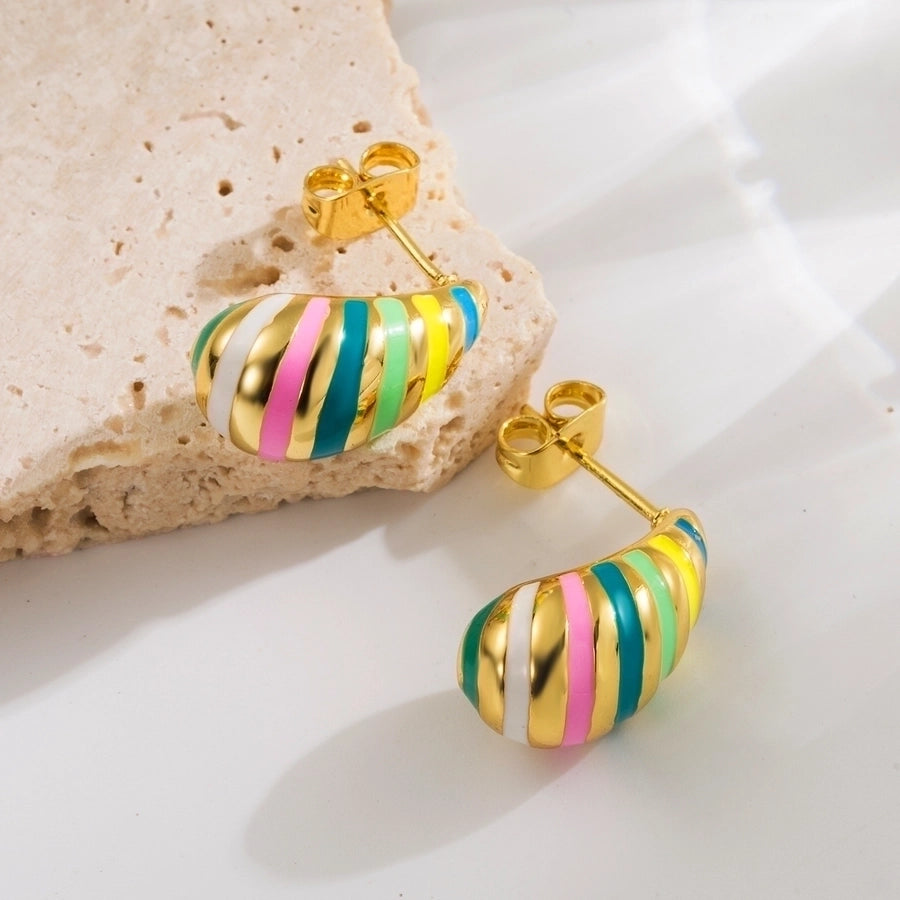 Candy Stripe Earrings (Multiple Colors)