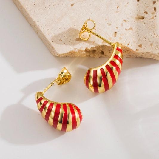 Candy Stripe Earrings (Multiple Colors)